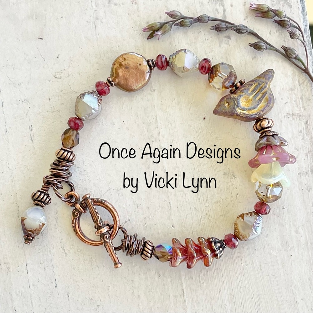 ARTISAN Bracelet “Heather and Wild Roses” - Picture 2 of 11